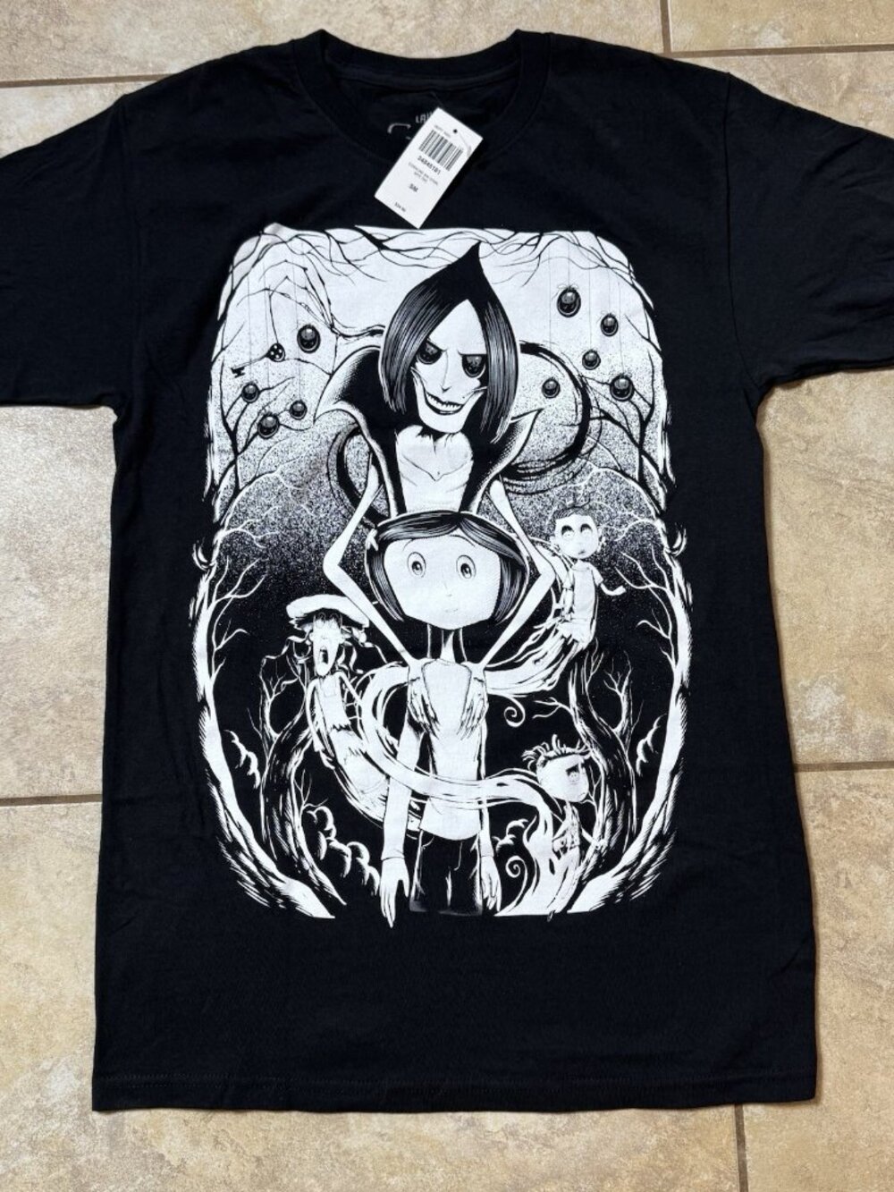 Coraline Beldam Other Mother Black & White T-Shirt Size SMALL New With Tags